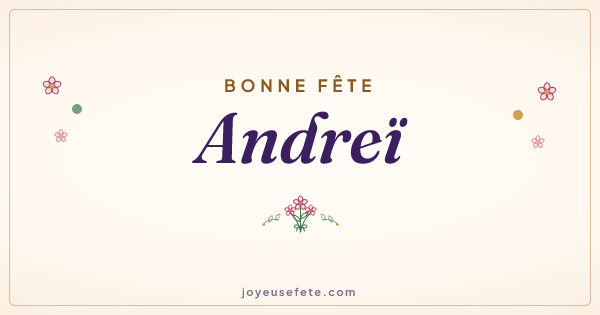 Image « Bonne fête Andreï » au format large