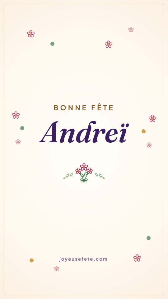 Image « Bonne fête Andreï » au format story
