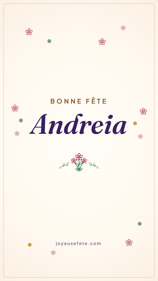 Image « Bonne fête Andreia » au format story