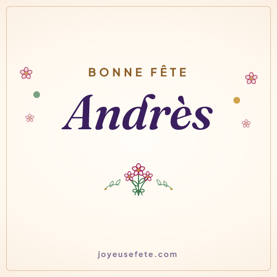 Image carrée « Bonne fête Andrès » pour WhatsApp