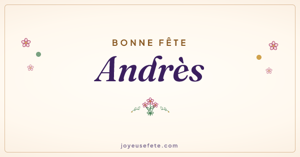 Image « Bonne fête Andrès » au format large