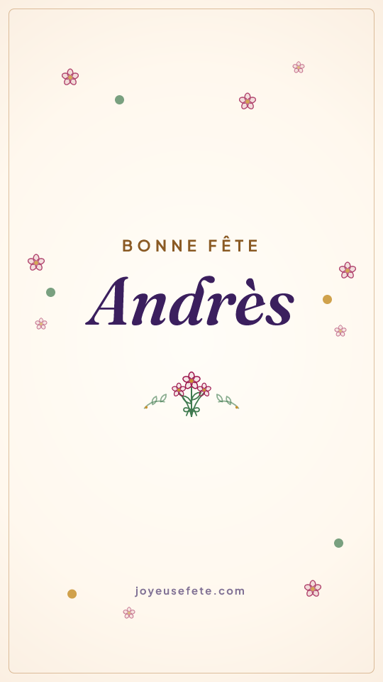 Image « Bonne fête Andrès » au format story