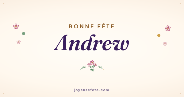 Image « Bonne fête Andrew » au format large