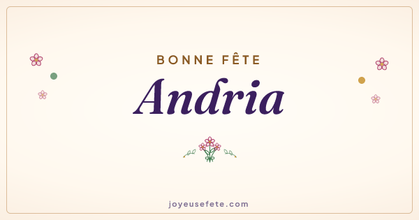 Image « Bonne fête Andria » au format large
