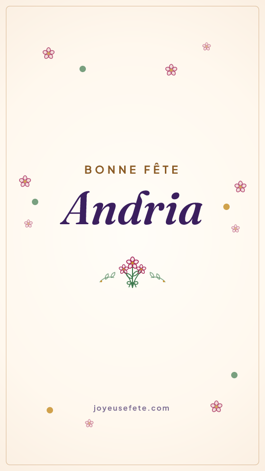 Image « Bonne fête Andria » au format story