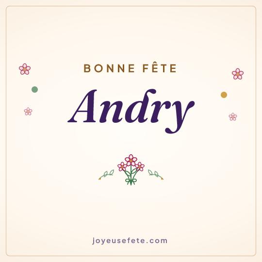 Image carrée « Bonne fête Andry » pour WhatsApp
