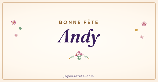 Image « Bonne fête Andy » au format large