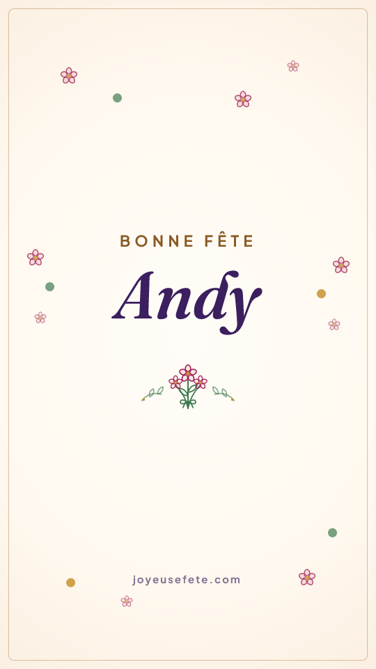 Image « Bonne fête Andy » au format story