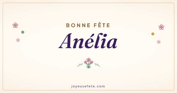 Image « Bonne fête Anélia » au format large
