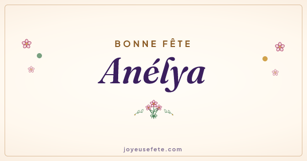 Image « Bonne fête Anélya » au format large