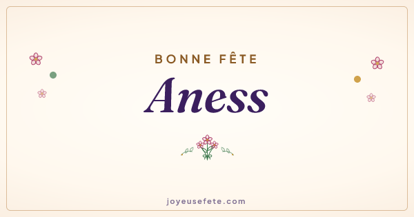 Image « Bonne fête Aness » au format large