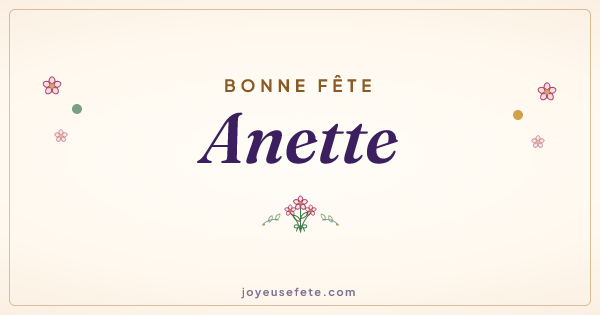 Image « Bonne fête Anette » au format large