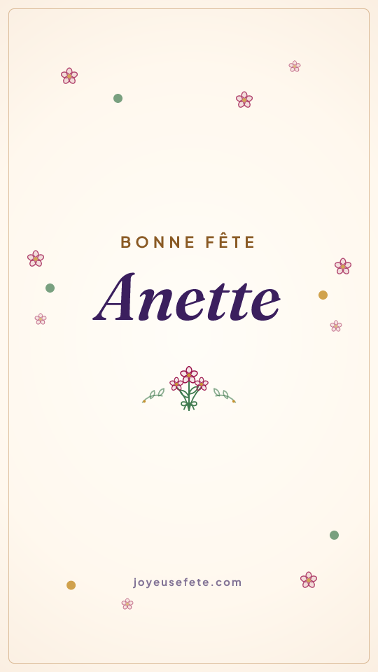 Image « Bonne fête Anette » au format story