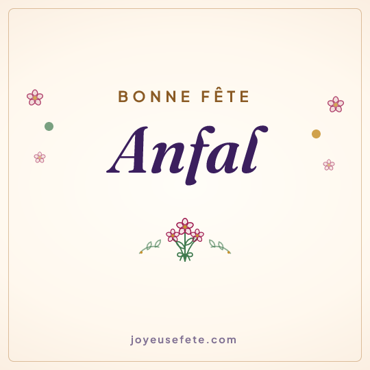 Image carrée « Bonne fête Anfal » pour WhatsApp