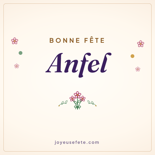 Image carrée « Bonne fête Anfel » pour WhatsApp