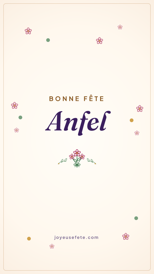 Image « Bonne fête Anfel » au format story