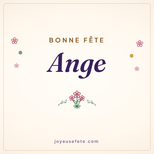 Image carrée « Bonne fête Ange » pour WhatsApp