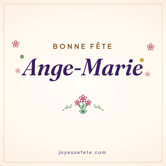 Image carrée « Bonne fête Ange-Marie » pour WhatsApp
