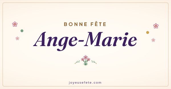 Image « Bonne fête Ange-Marie » au format large