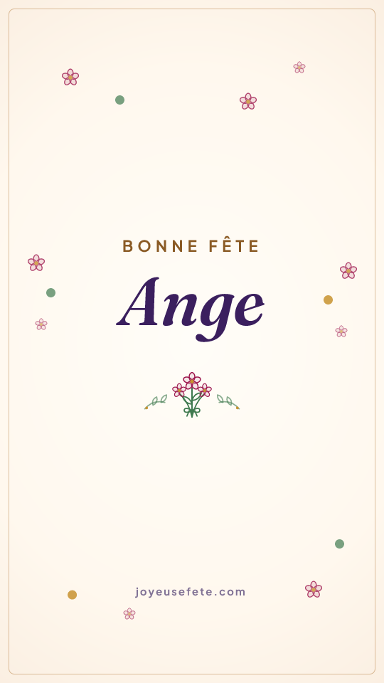 Image « Bonne fête Ange » au format story