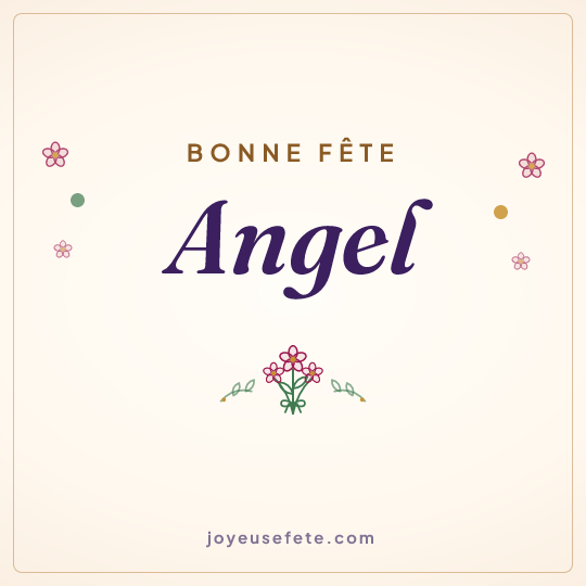 Image carrée « Bonne fête Angel » pour WhatsApp