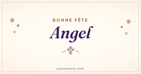 Image « Bonne fête Angel » au format large