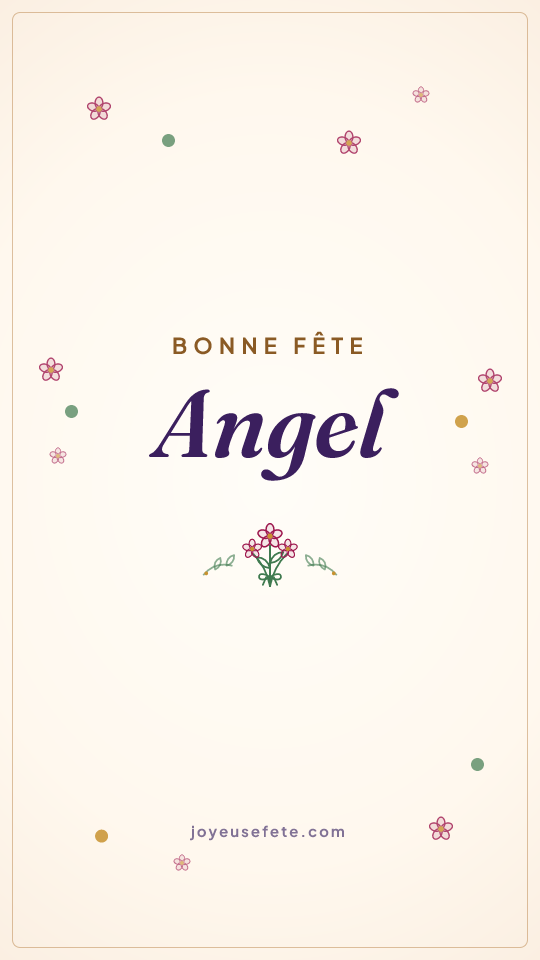 Image « Bonne fête Angel » au format story