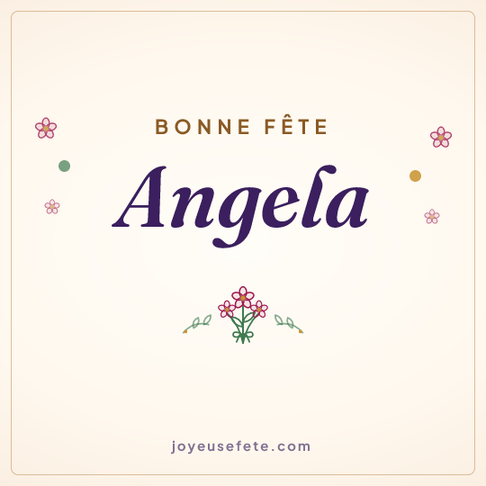 Image carrée « Bonne fête Angela » pour WhatsApp