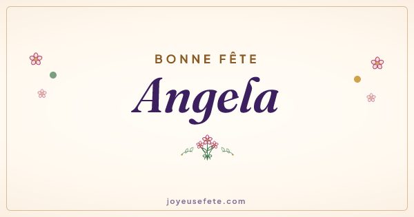 Image « Bonne fête Angela » au format large