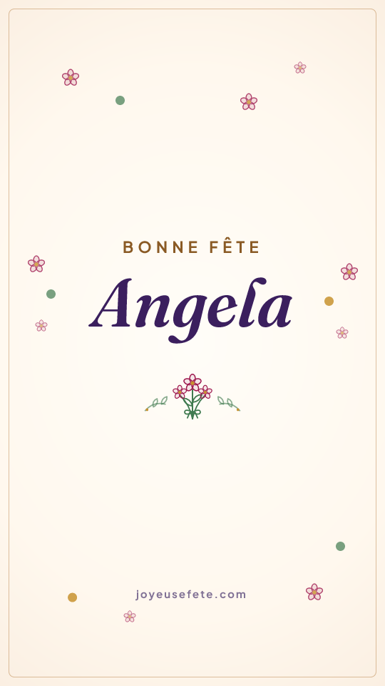 Image « Bonne fête Angela » au format story