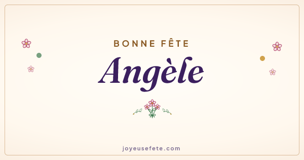Image « Bonne fête Angèle » au format large