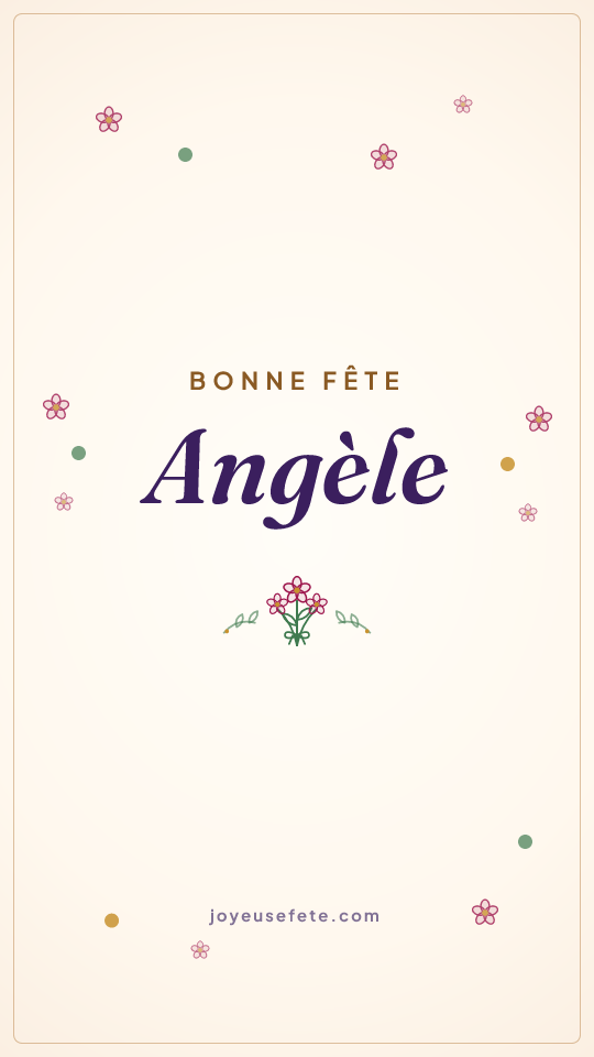 Image « Bonne fête Angèle » au format story