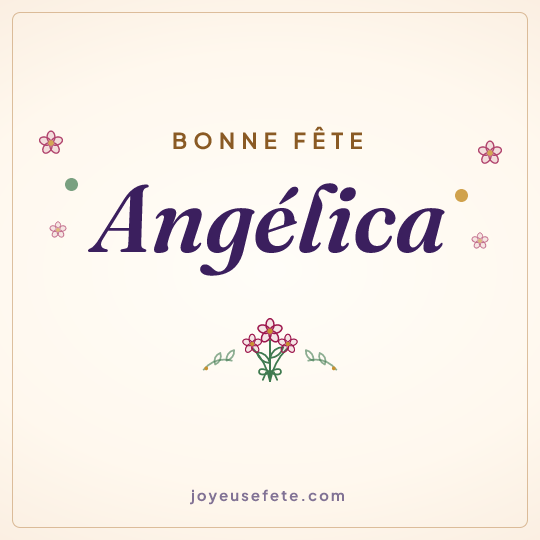 Image carrée « Bonne fête Angélica » pour WhatsApp