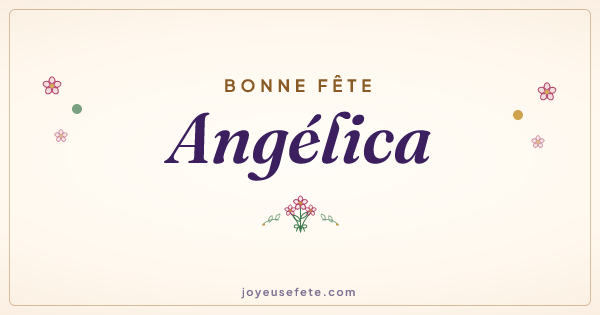 Image « Bonne fête Angélica » au format large