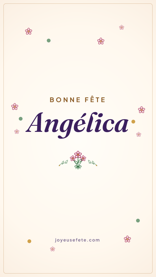 Image « Bonne fête Angélica » au format story