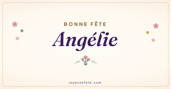 Image « Bonne fête Angélie » au format large