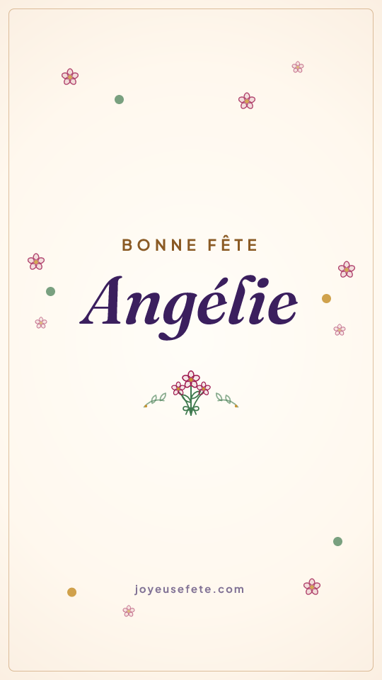 Image « Bonne fête Angélie » au format story