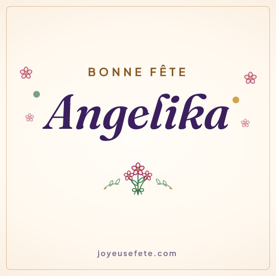 Image carrée « Bonne fête Angelika » pour WhatsApp