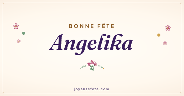Image « Bonne fête Angelika » au format large