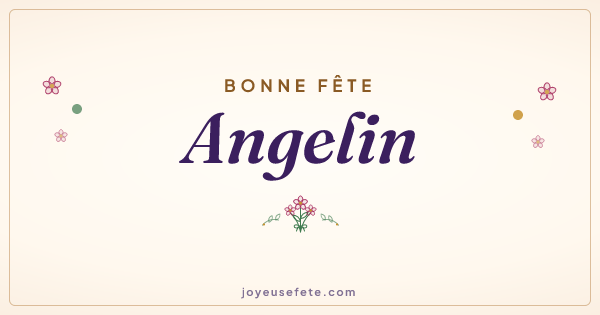 Image « Bonne fête Angelin » au format large