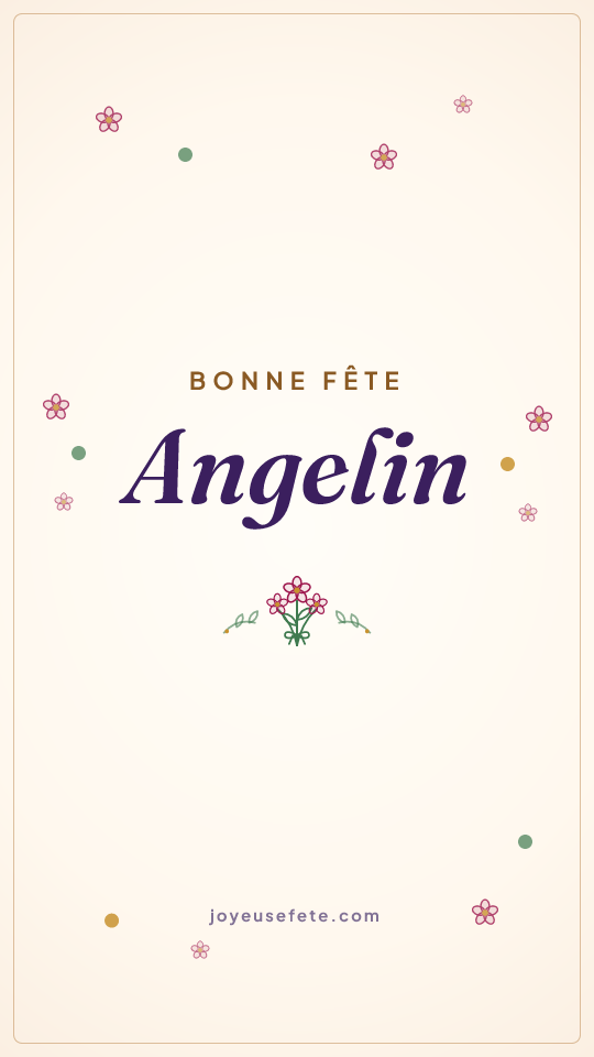 Image « Bonne fête Angelin » au format story
