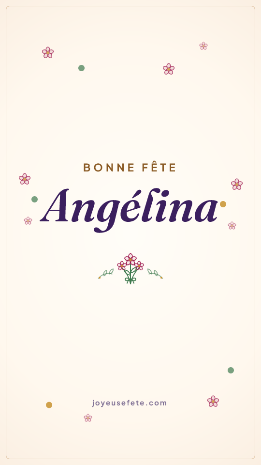 Image « Bonne fête Angélina » au format story