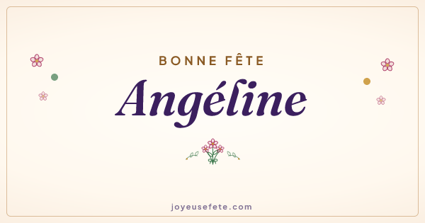 Image « Bonne fête Angéline » au format large