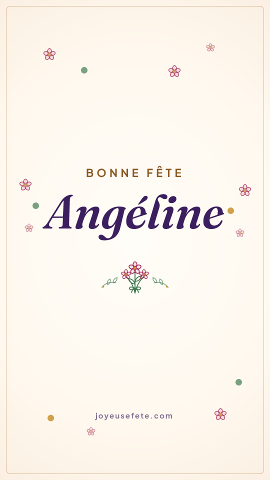 Image « Bonne fête Angéline » au format story