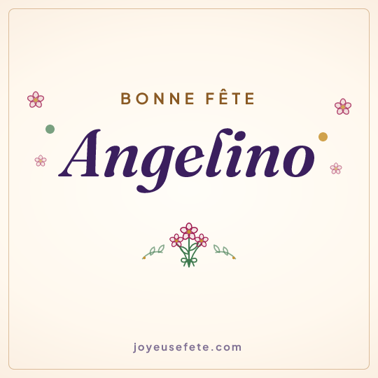 Image carrée « Bonne fête Angelino » pour WhatsApp