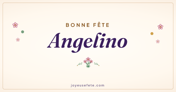 Image « Bonne fête Angelino » au format large