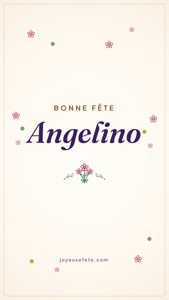 Image « Bonne fête Angelino » au format story
