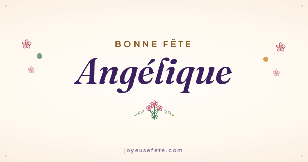 Image « Bonne fête Angélique » au format large