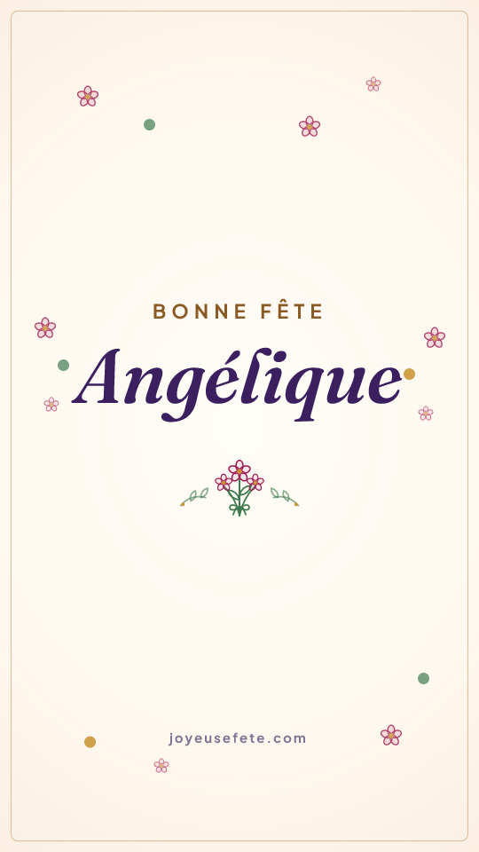 Image « Bonne fête Angélique » au format story