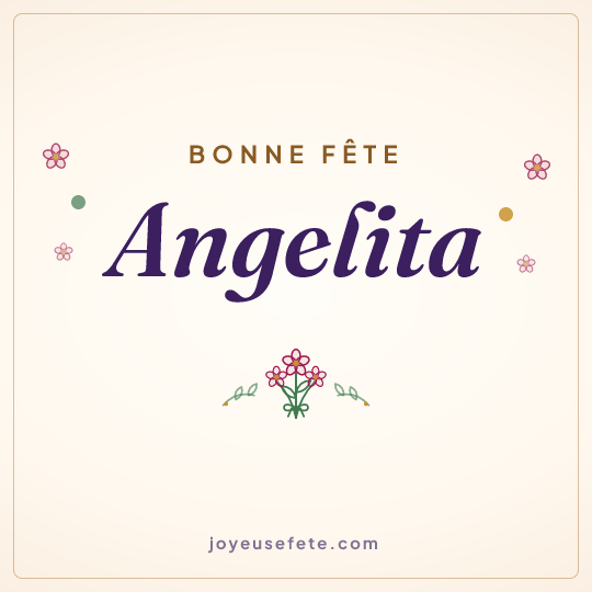 Image carrée « Bonne fête Angelita » pour WhatsApp